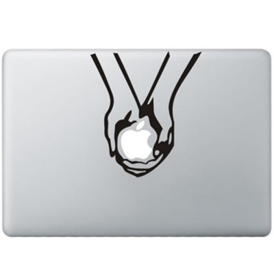 Spendende Hände MacBook Aufkleber Schwarz MacBook Aufkleber